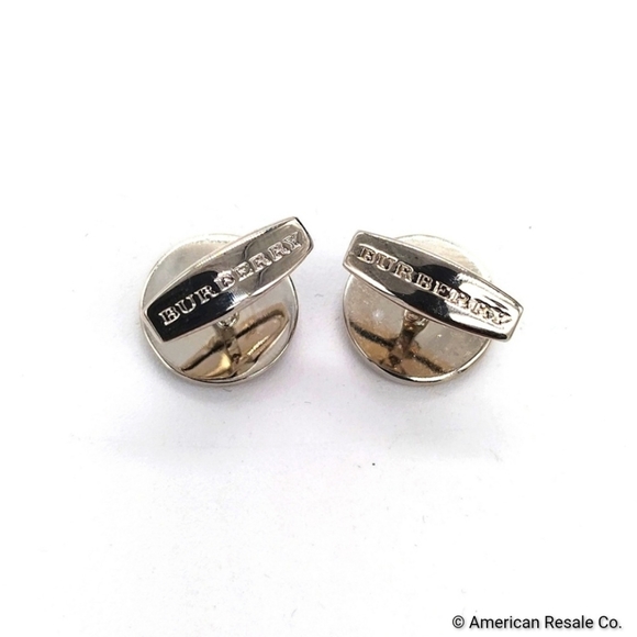 COPY - Vintage Burberry Signed Round Nova Check Cufflinks - Picture 5 of 6